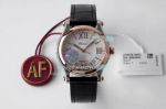 AF Factory Chopard Happy Sport Diamond Replica Watch White Dial Rose Gold Bezel